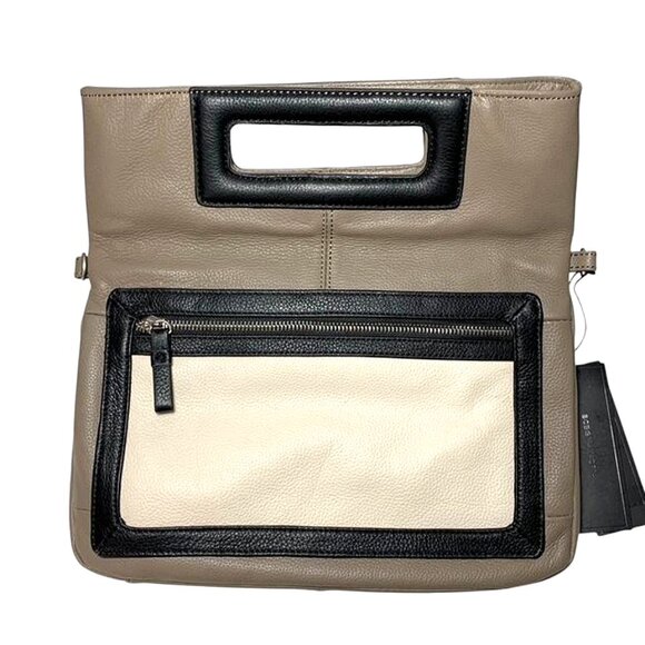 BCBG Colourblock Leather Bag With Chain Strap - Picture 2 of 7